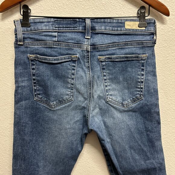 AG Jeans Farrah Ankle - High Rise Skinny Patch Blue Size 29 - Picture 4 of 13